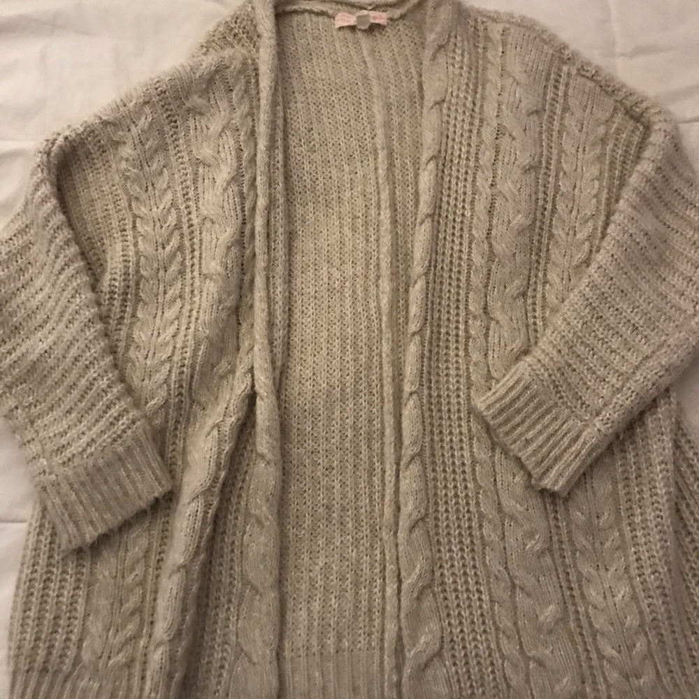 Two long sleeve cardigan sweaters